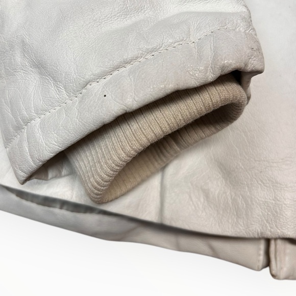 Danier White Leather Jacket Goose Down Filled - Picture 7 of 8